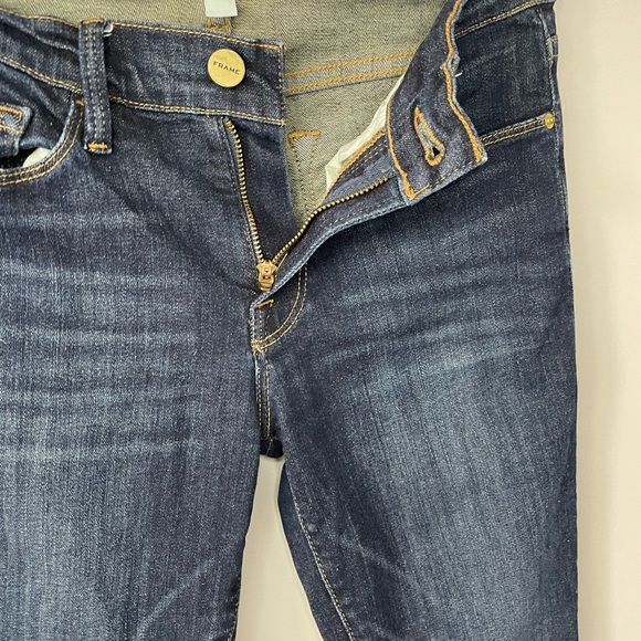 Frame denim Le Skinny de Jeanne dark wash jeans - Picture 5 of 12